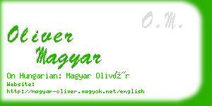 oliver magyar business card